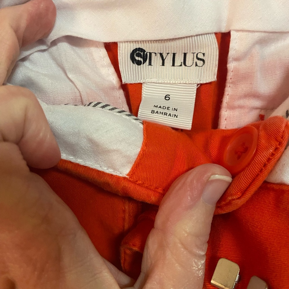STYLUS Orange Women's Pants - Picture 4 of 5